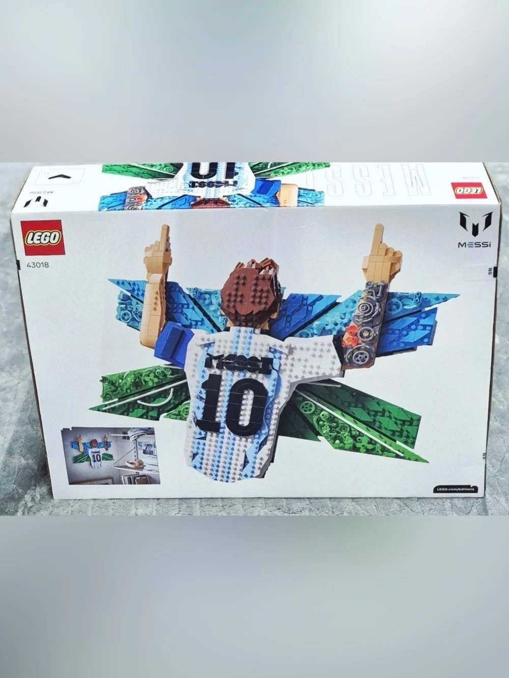 LEGO Messi Number 10 Building Set - Blue and White Wall Display